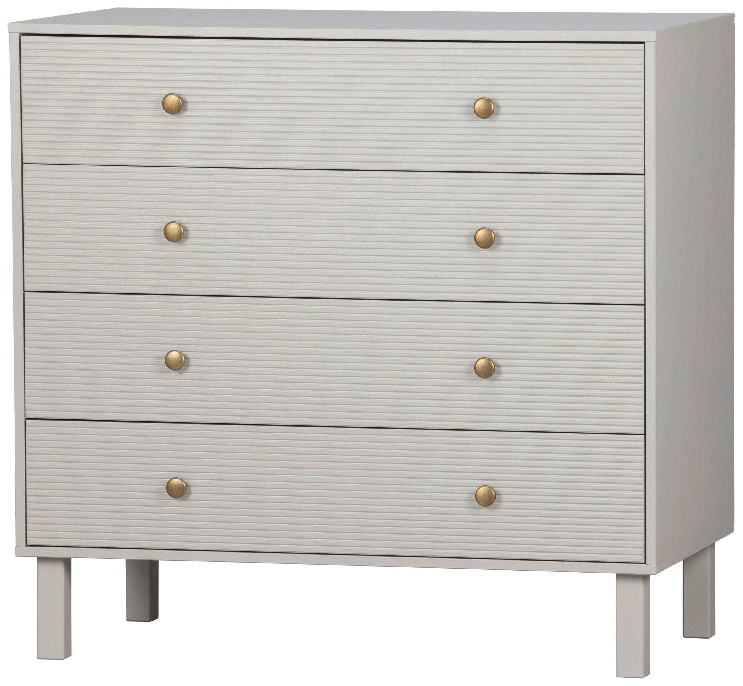 KOMMODE Madu, 94/91/52 cm, 4 Schublade(n)  - Goldfarben/Hellgrau, Design, Holz/Metall (94/91/52cm) - Livetastic