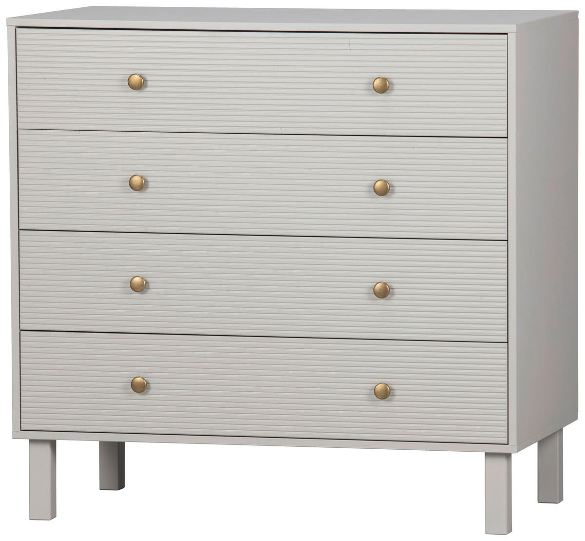 KOMMODE Madu, 94/91/52 cm, 4 Schublade(n)  - Goldfarben/Hellgrau, Design, Holz/Metall (94/91/52cm) - Livetastic