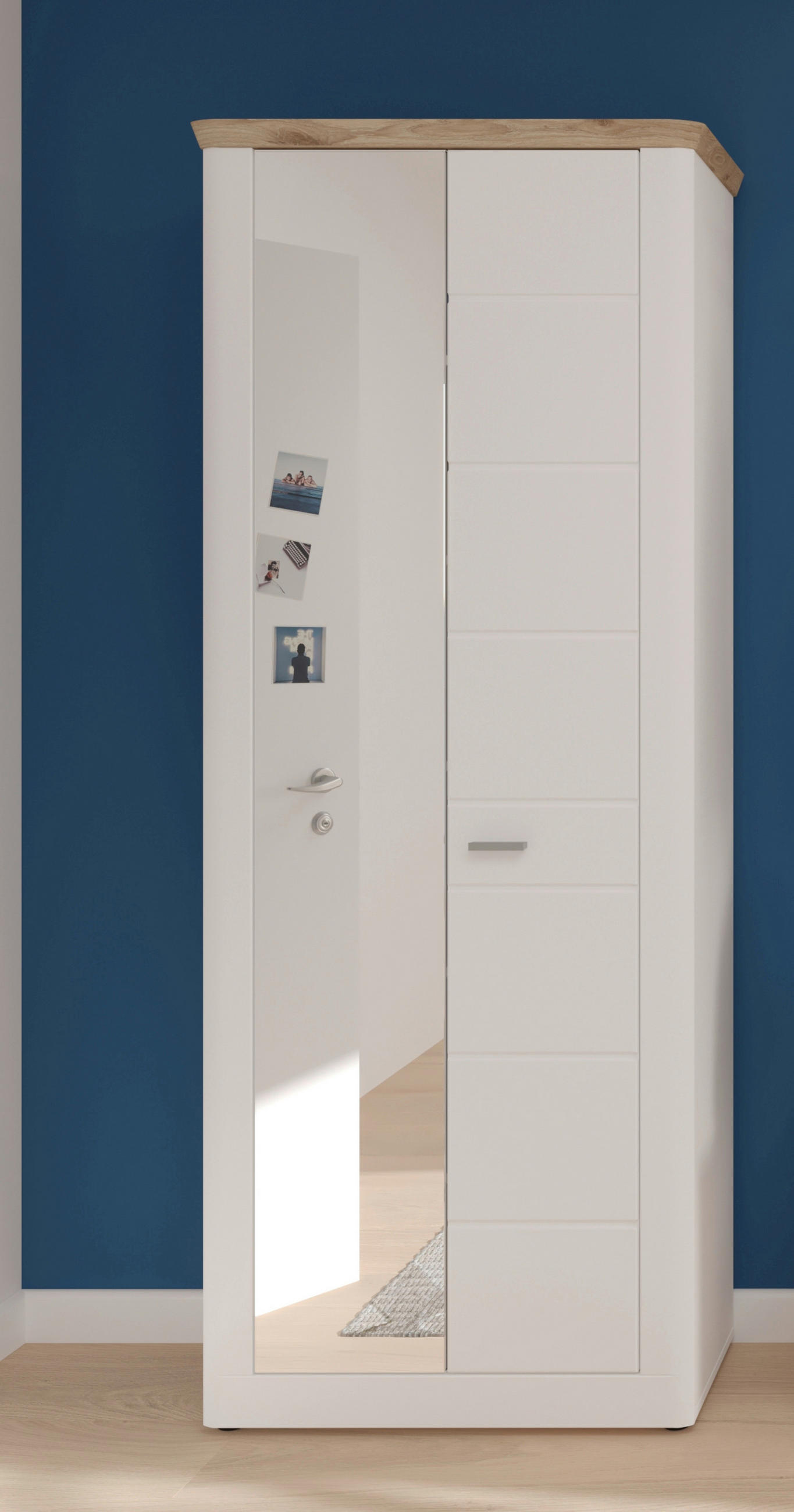 GARDEROBENSCHRANK 79/204/37 cm  - Weiß, LIFESTYLE, Holzwerkstoff/Kunststoff (79/204/37cm) - MID.YOU