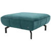 HOCKER Webstoff Petrol  - Petrol/Schwarz, Design, Textil/Metall (83/44/83cm) - LOOKS by W.Joop