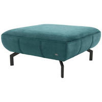 HOCKER Webstoff Petrol  - Petrol/Schwarz, Design, Textil/Metall (83/44/83cm) - LOOKS by W.Joop