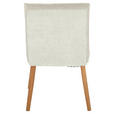 STUHL Webstoff, Mikrofaser Creme Eiche vollmassiv  - Eichefarben/Creme, Design, Holz/Textil (49/86/67cm) - Linea Natura