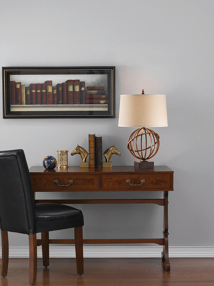 TISCHLEUCHTE - Goldfarben, Design, Metall (39/58/39cm) - Elstead Lighting