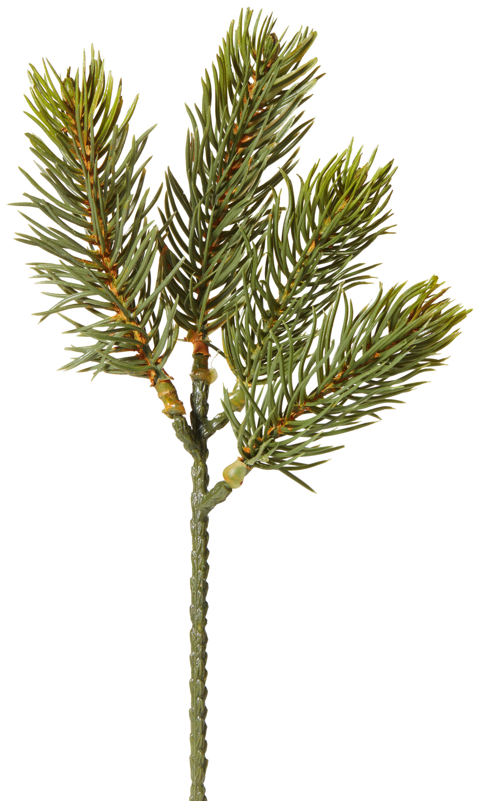 Weihnachtsdeko Zweig Kunststoff Grün, H: 24 Cm