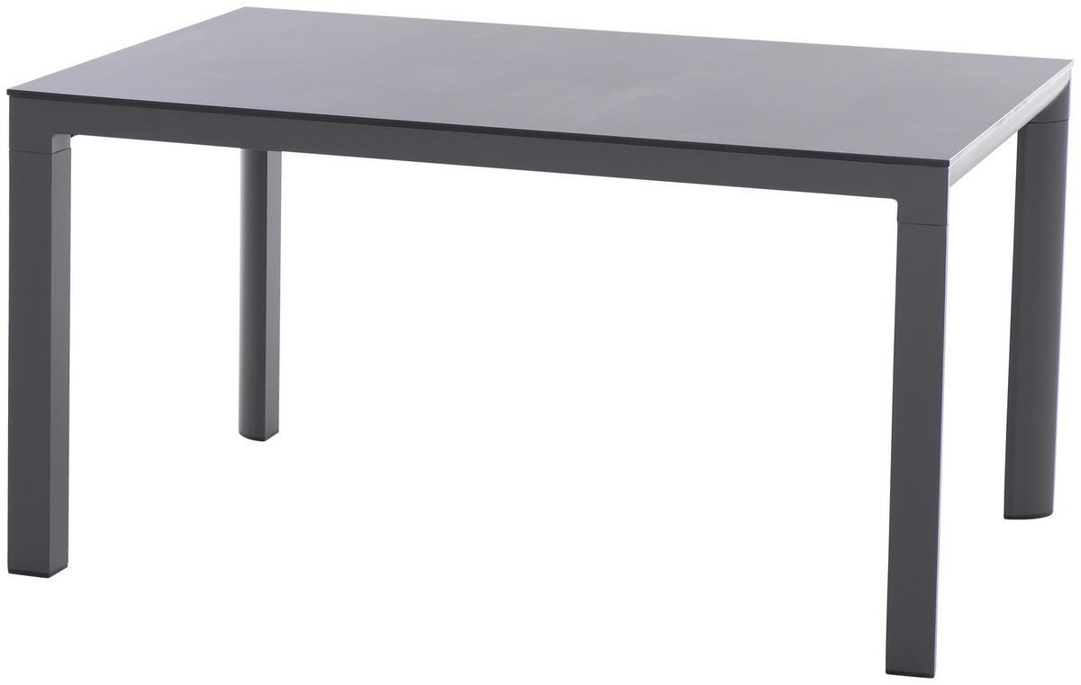 GARTENTISCH 160/90/74 cm Metall rechteckig  - Anthrazit/Graphitfarben, Basics, Kunststoff/Metall (160/90/74cm) - Siena Garden