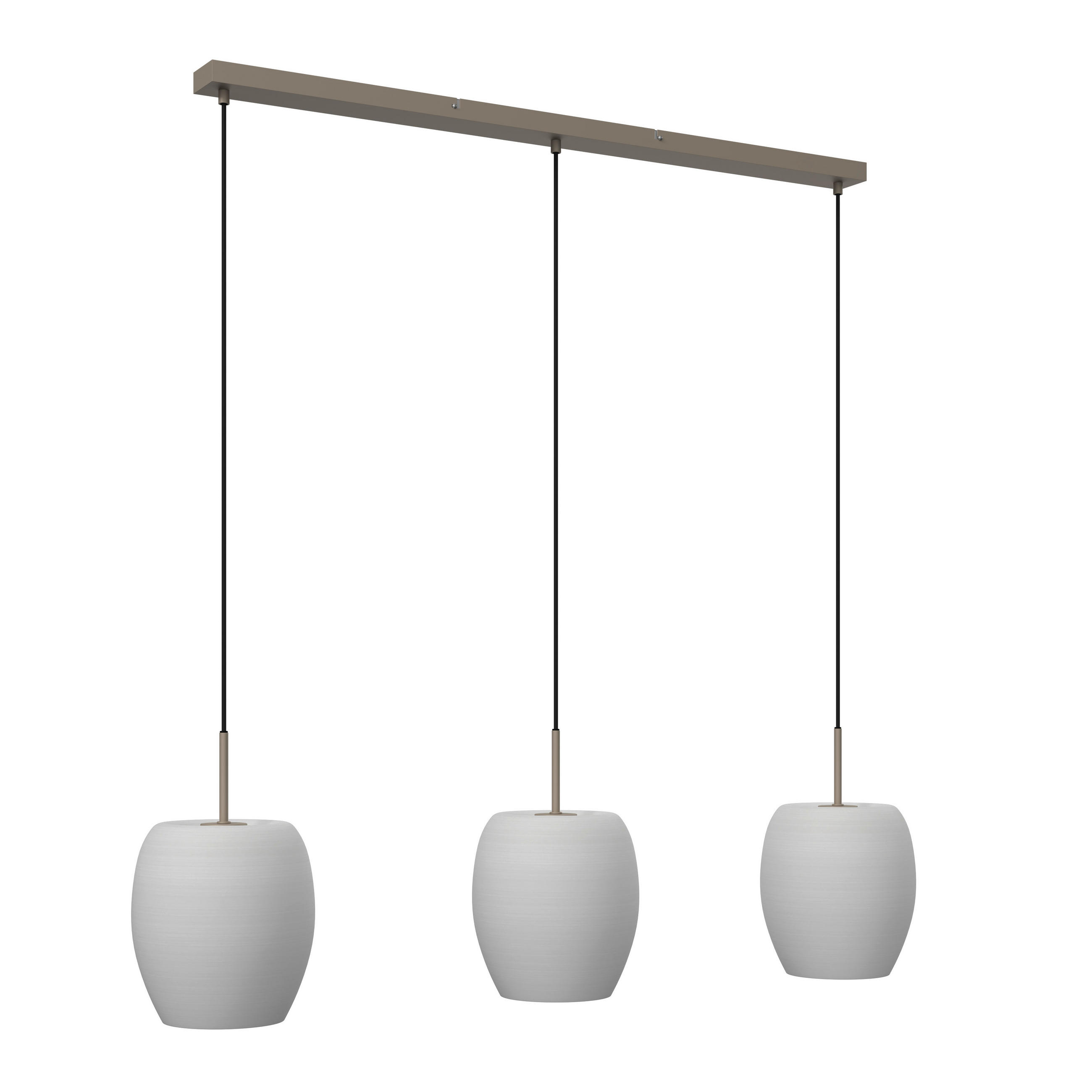 HÄNGELEUCHTE Lines 110/20/150 cm   - Sandfarben/Beige, Design, Glas/Metall (110/20/150cm) - Novel