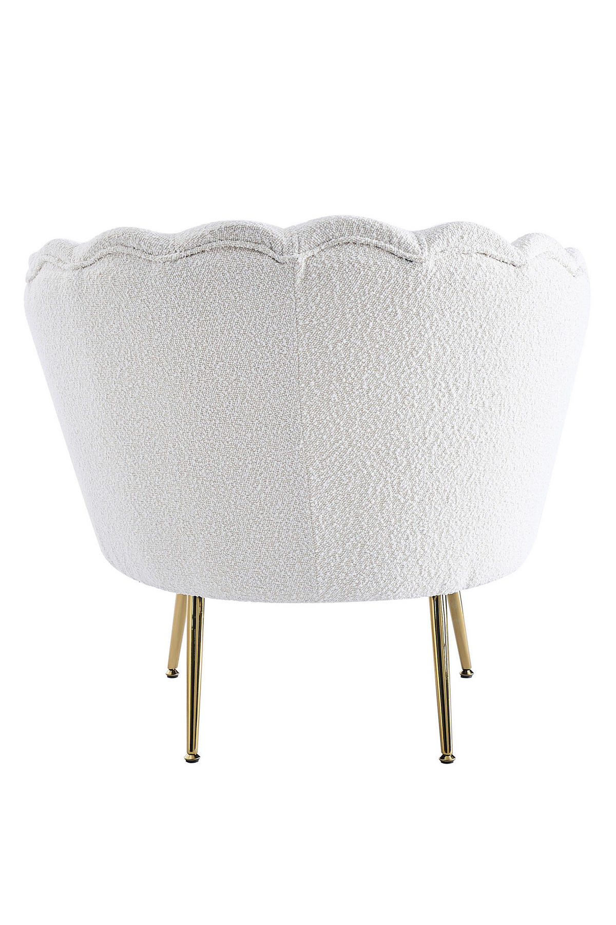 SESSEL in Bouclé Beige  - Beige/Goldfarben, MODERN, Textil/Metall (76/78/76cm) - Livetastic