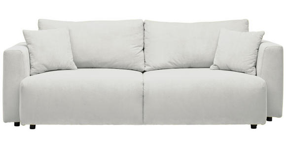 SCHLAFSOFA Cord Naturfarben Zierkissen, Rückenkissen, Bettkasten, Schlaffunktion, Rücken echt  - Schwarz/Naturfarben, Design, Kunststoff/Textil (250/92/105cm) - Carryhome