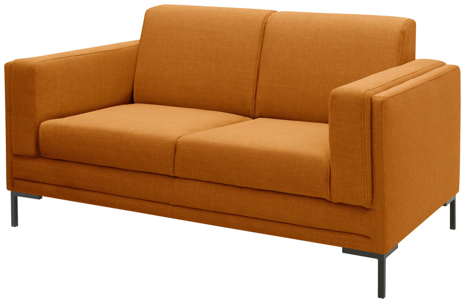 2-SITZER-SOFA Webstoff Orange - weiches Design