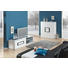 KOMMODE Grau, Weiß - Weiß/Grau, Design, Glas/Holzwerkstoff (120/128/40cm) - Xora
