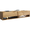 LOWBOARD A140  in 140/30/31 cm  - Eiche Wotan/Grau, LIFESTYLE, Holzwerkstoff/Kunststoff (140/30/31cm) - P & B
