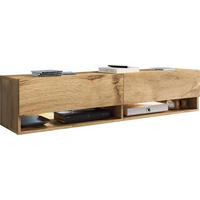 LOWBOARD Vera II  in 140/30/31 cm  - Eiche Wotan/Grau, Lifestyle, Holzwerkstoff/Kunststoff (140/30/31cm) - P & B