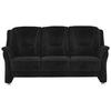 3-SITZER-SOFA in Mikrofaser Schwarz  - Beige/Alufarben, Konventionell, Textil/Metall (198/100/89cm) - Beldomo Comfort