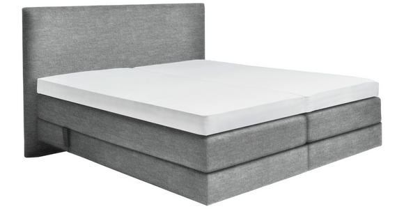 BOXSPRINGBETT 200/200 cm  in Grau  - Grau, KONVENTIONELL, Holz/Textil (200/200cm) - Dieter Knoll