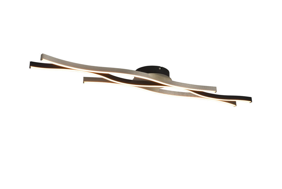 LED-DECKENLEUCHTE     - Schwarz, Basics, Metall (107,5/7/18cm) - Trio Leuchten
