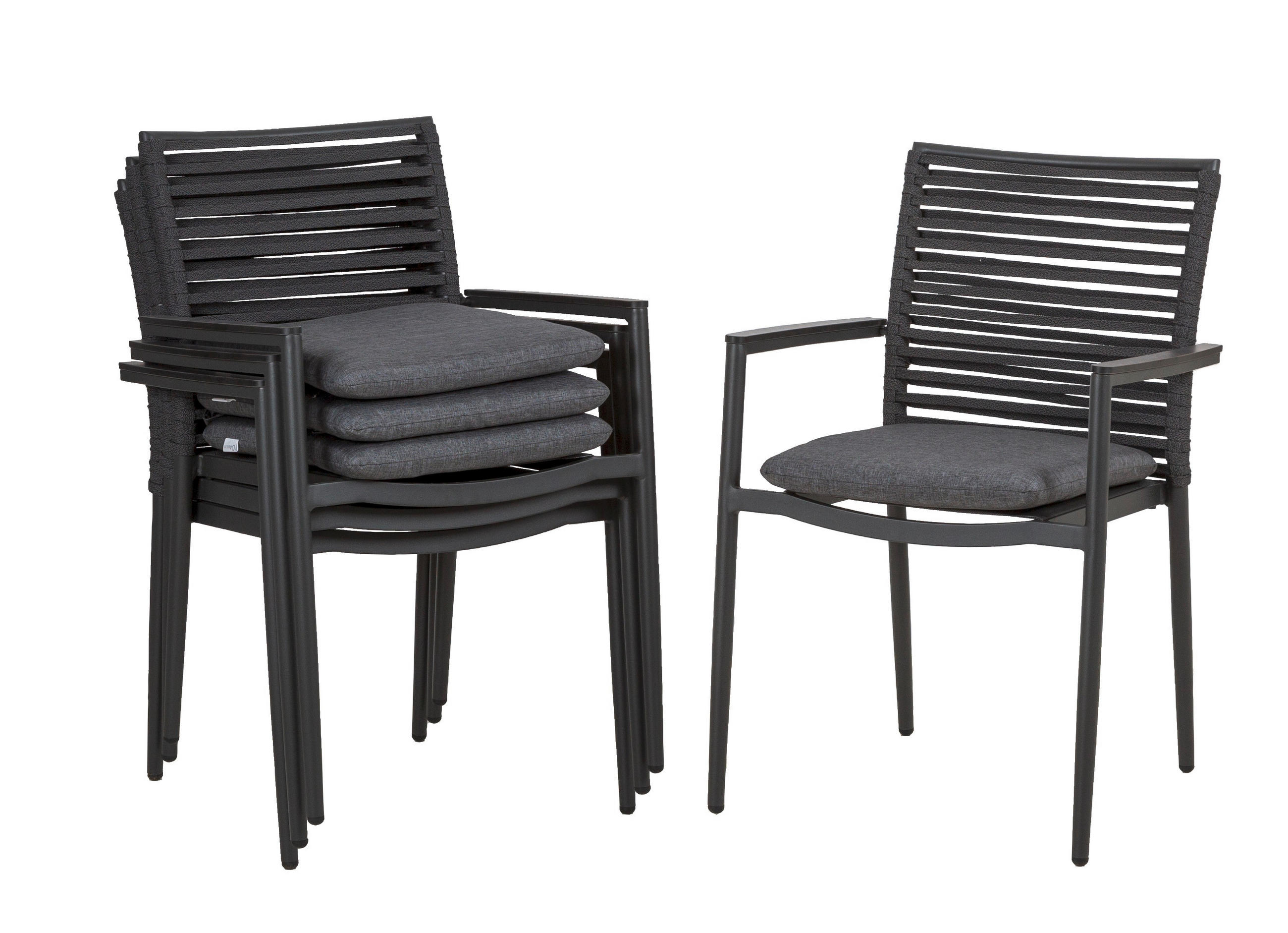 GARTENSET   - Dunkelgrau/Anthrazit, Basics, Holzwerkstoff/Kunststoff (120cm) - Gardenson