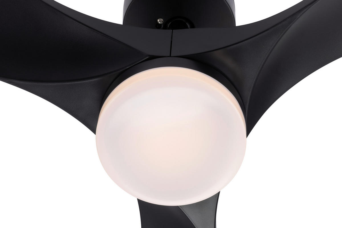 DECKENVENTILATOR - Schwarz, Basics, Kunststoff/Metall (132/3,5cm) - Mican