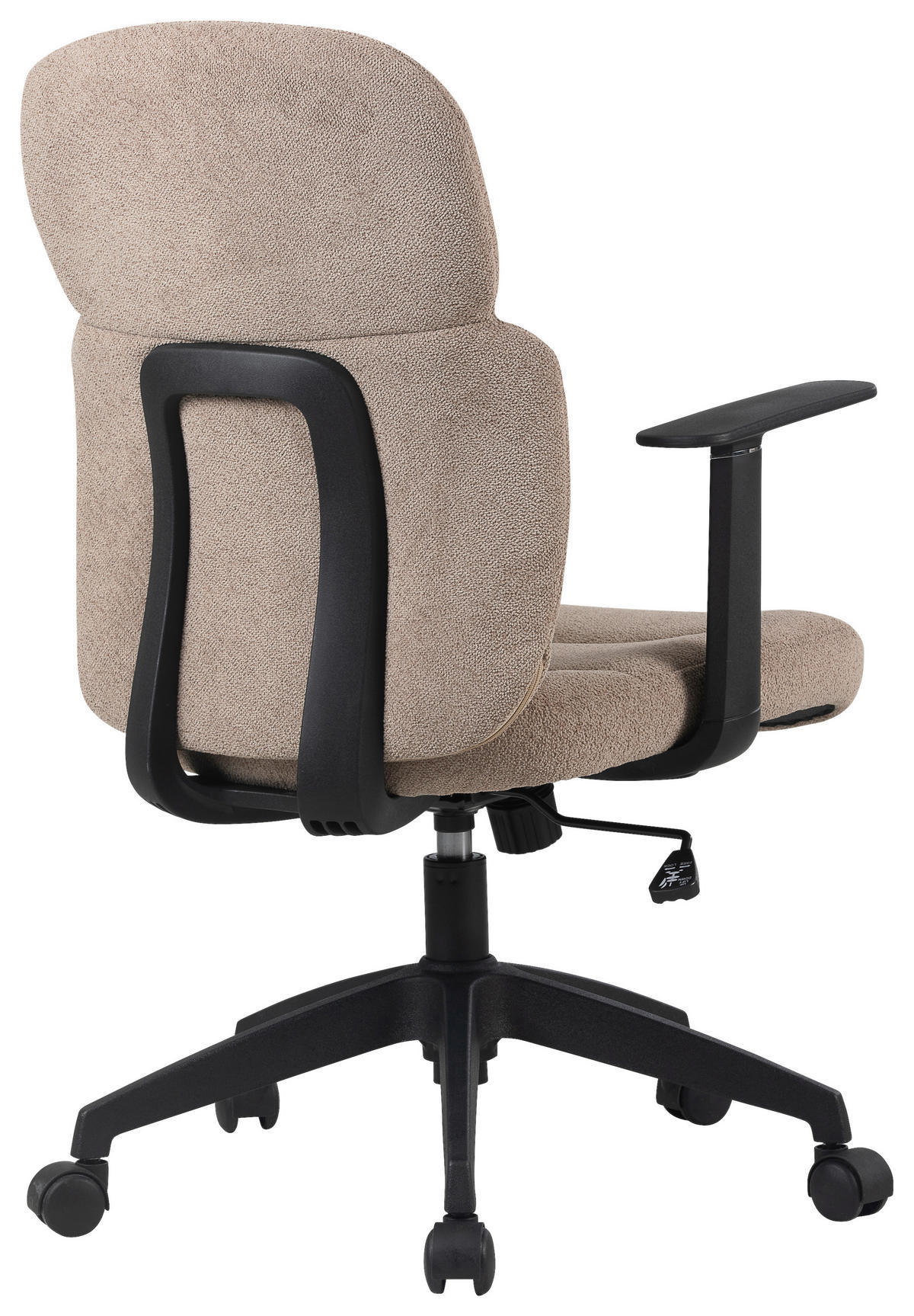 OTOČNÁ ŽIDLE, tkaná látka, černá, světle hnědá - černá/světle hnědá, Design, textil/plast (60/93,5-101/57cm) - Modante