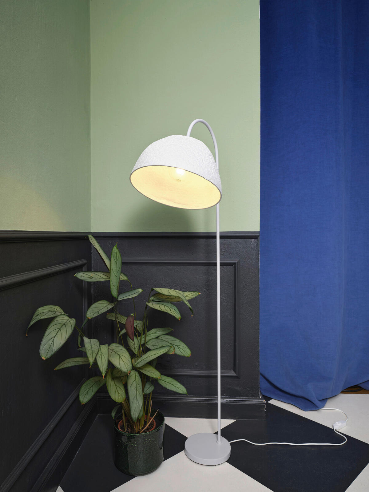 STEHLEUCHTE 37.5/60.3/153 cm   - Basics, Papier/Metall (37.5/60.3/153cm) - Osram