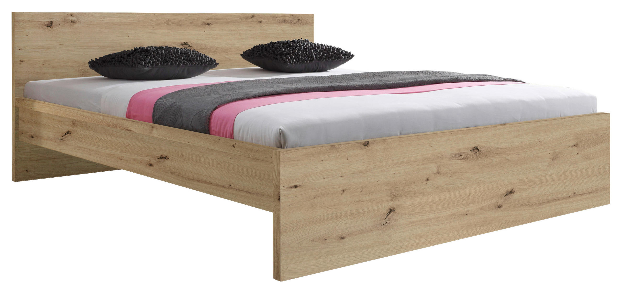 Carryhome Bett Eiche Artisan 140x200 cm
