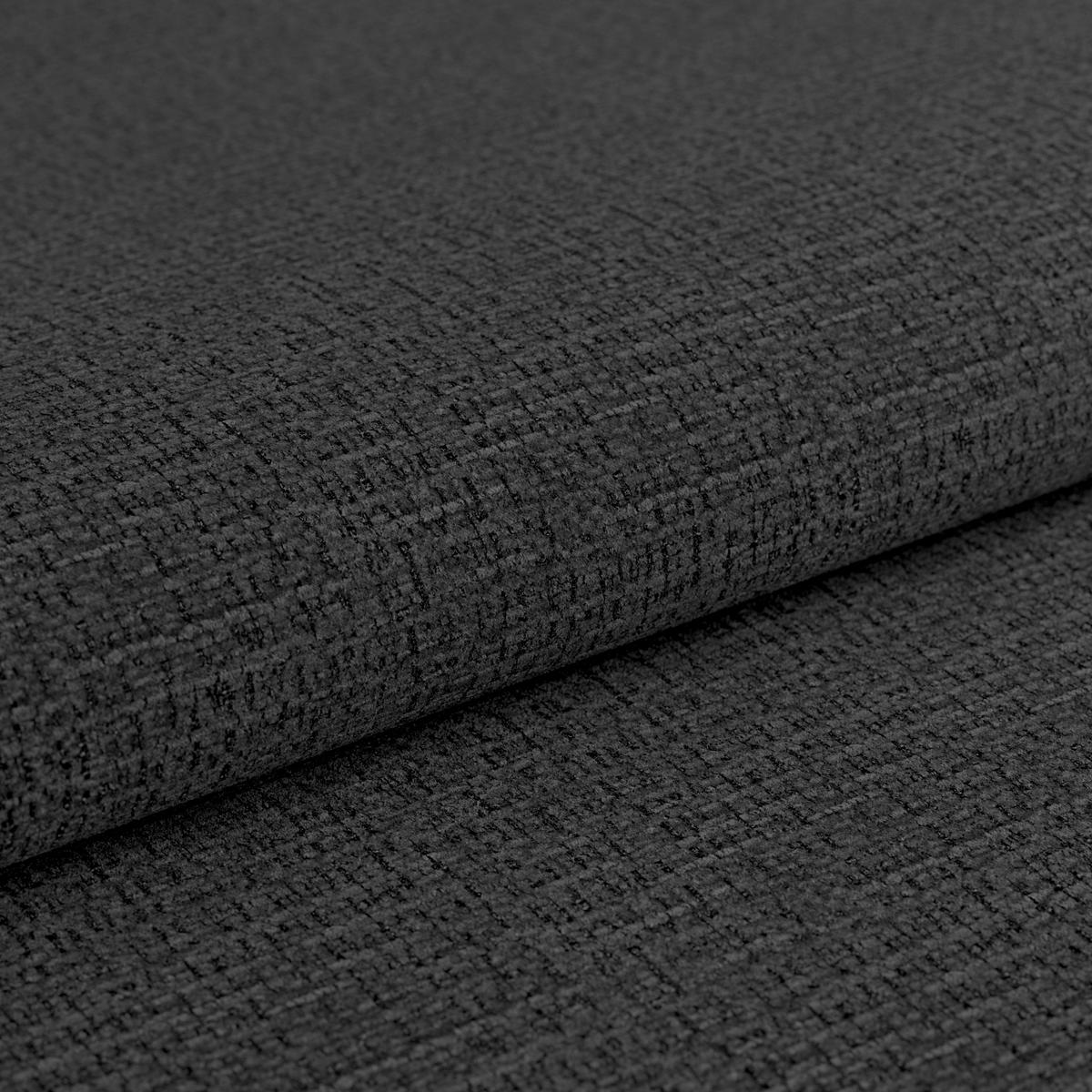 WOHNLANDSCHAFT MULTI Schwarz Chenille  - Chromfarben/Schwarz, MODERN, Textil/Metall (228/345/184cm) - Livetastic