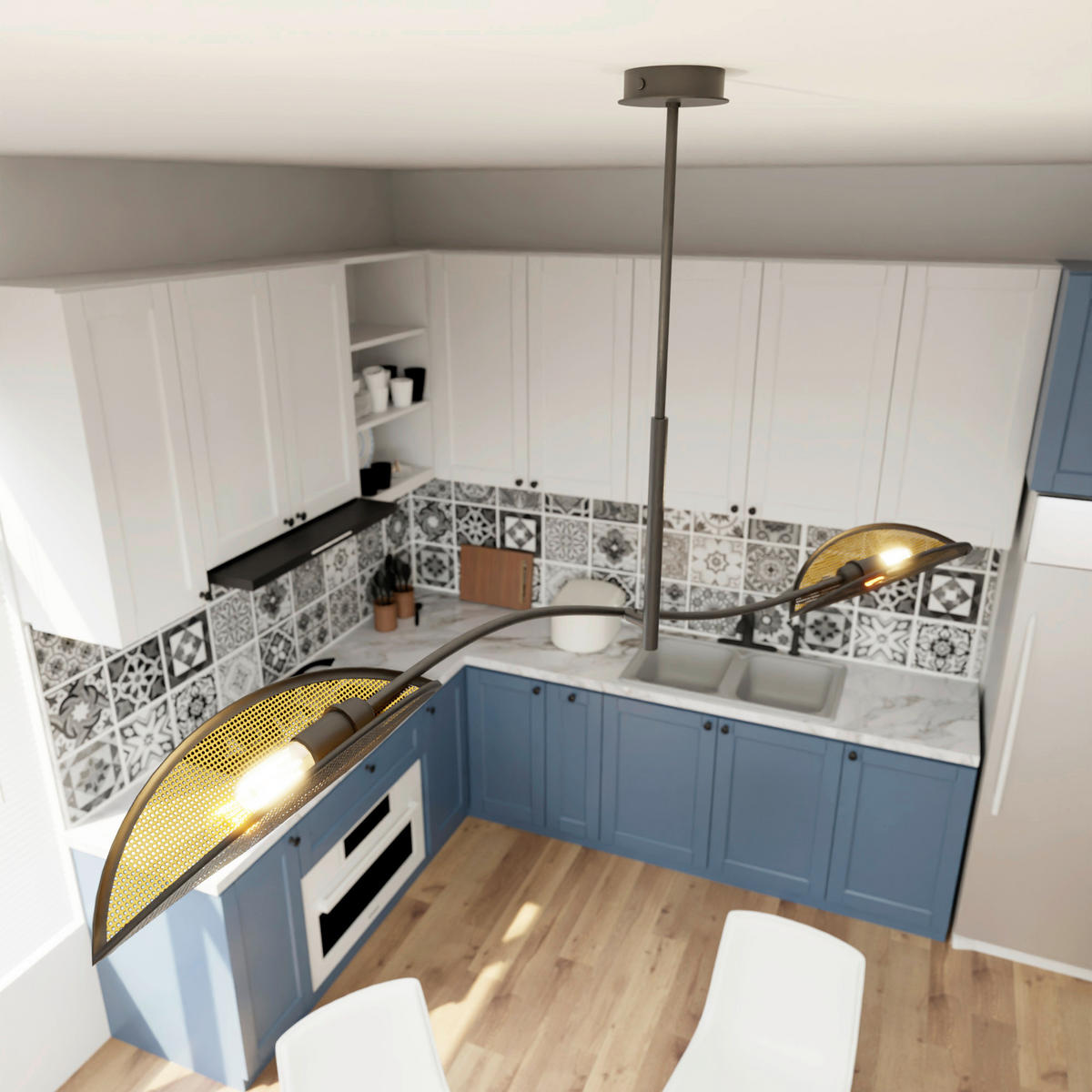 DECKENLEUCHTE 105/18/54 cm  - Goldfarben/Schwarz, LIFESTYLE, Textil/Metall (105/18/54cm)