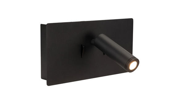 LED-WANDLEUCHTE LANCASTER - Schwarz, Basics, Metall (23/9-16/12cm) - Novel