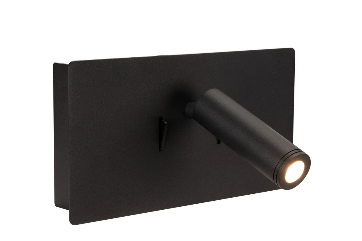NÁSTĚNNÉ LED SVÍTIDLO, 23/9-16/12 cm - černá, Basics, kov (23/9-16/12cm) - Novel
