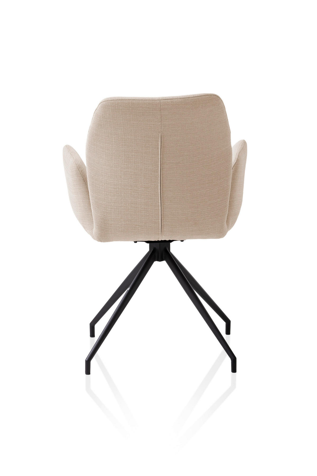 OTOČNÁ STOLIČKA, tkaná textília, béžová - čierna/béžová, Modern, kov/textil (59/88/58cm) - Livetastic