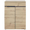 SCHUHSCHRANK Graphitfarben, Eiche Artisan  - Eichefarben/Schwarz, Design, Holzwerkstoff/Kunststoff (80/107/38cm)