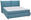 BOXSPRINGBETT Leinenoptik  inkl. Matratze, gepolstertes Kopfteil  - Blau/Edelstahlfarben, KONVENTIONELL, Textil (180/200cm) - Dieter Knoll