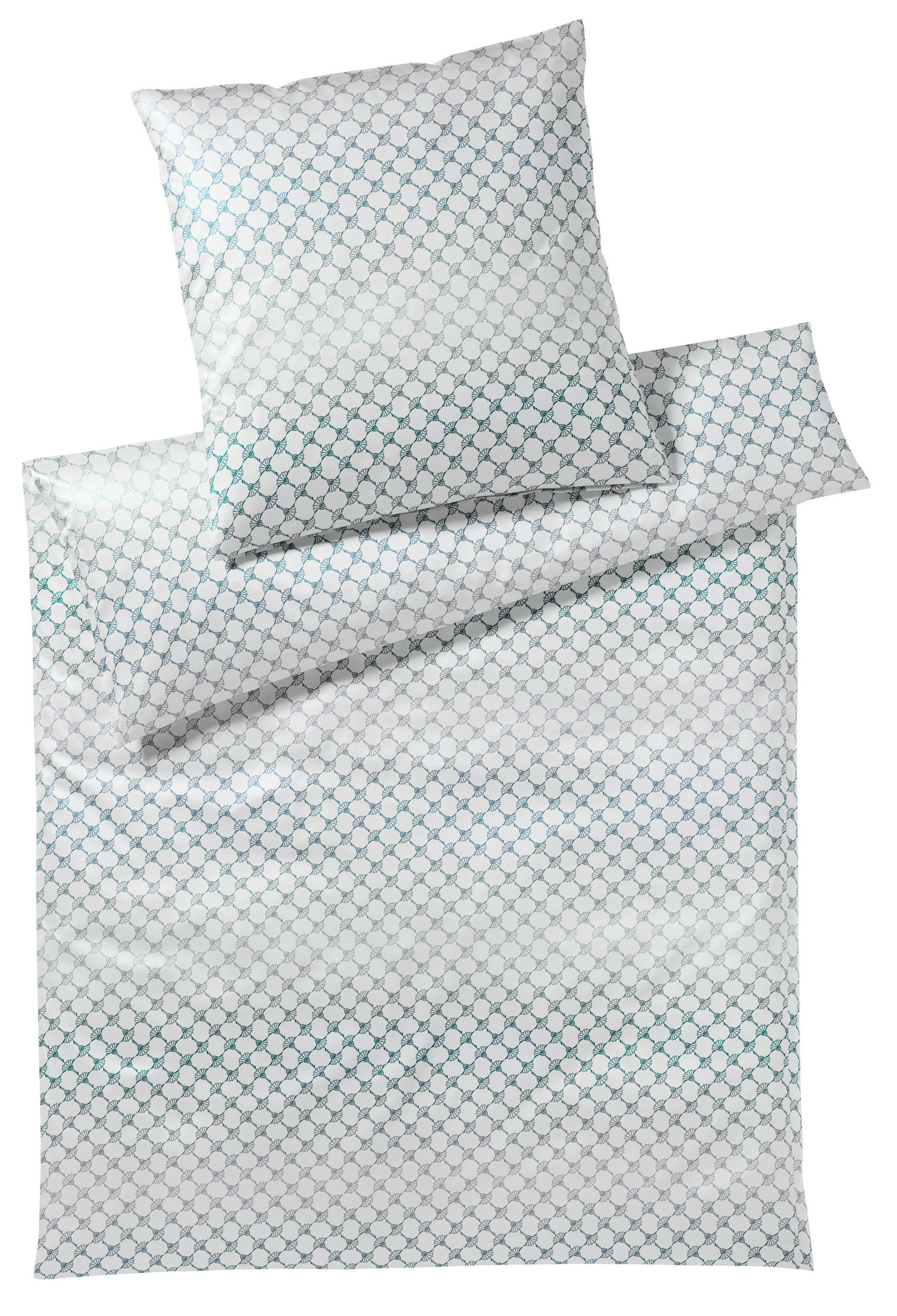 BETTWÄSCHESET Makosatin 160/210 cm  70 cm/50 cm  - Weiss/Multicolor, Basics, Naturmaterialien/Textil (160/210cm) - Joop!
