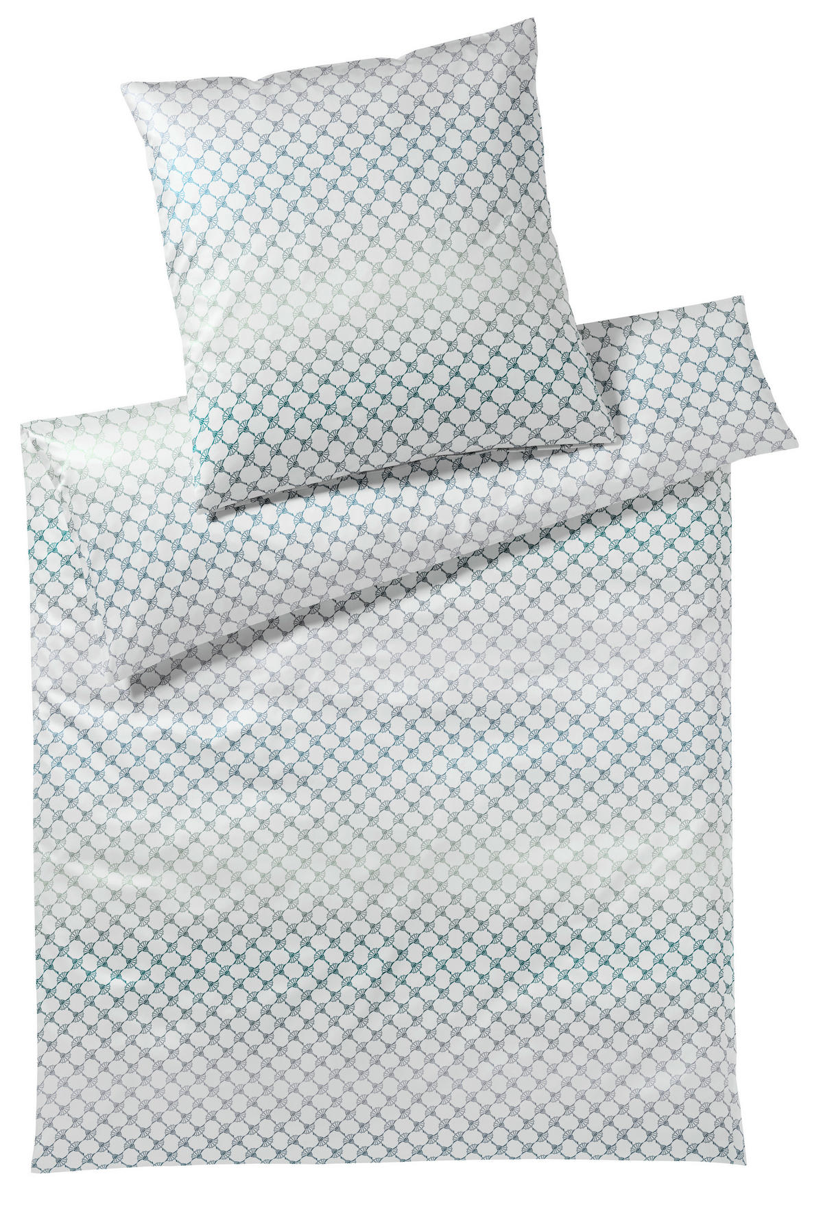 BETTWÄSCHESET Makosatin 160/210 cm  100 cm/65 cm  - Weiss/Multicolor, Basics, Naturmaterialien/Textil (160/210cm) - Joop!