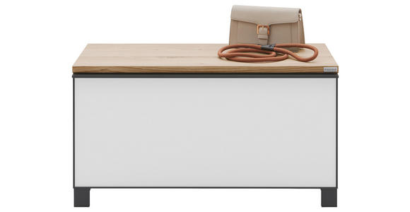 GARDEROBENBANK  in 84/45/40 cm  - Eichefarben/Anthrazit, Design, Glas/Holz (84/45/40cm) - Dieter Knoll