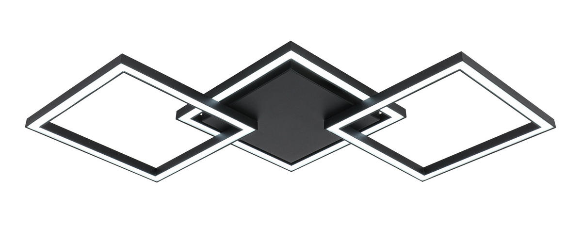 LED PLAFONJERA  - bela/crna, Trendi, metal/plastika (63/27,5/4,7cm) - Novel