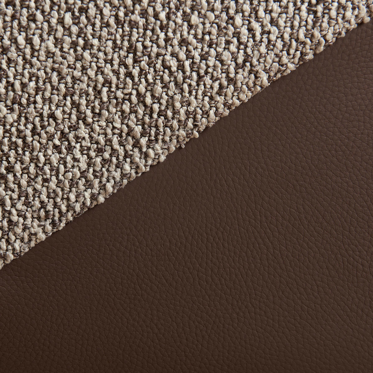 ARMLEHNSTUHL  Sitzfläche 360° drehbar, automatische Rückholfunktion Webstoff Echtleder  - Schwarz/Braun, Design, Leder/Textil (63,5/82,5/63cm) - Novel