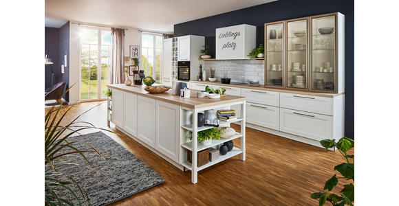 EINBAUKÜCHE   - Eichefarben/Weiß, Design, Holzwerkstoff - Dieter Knoll