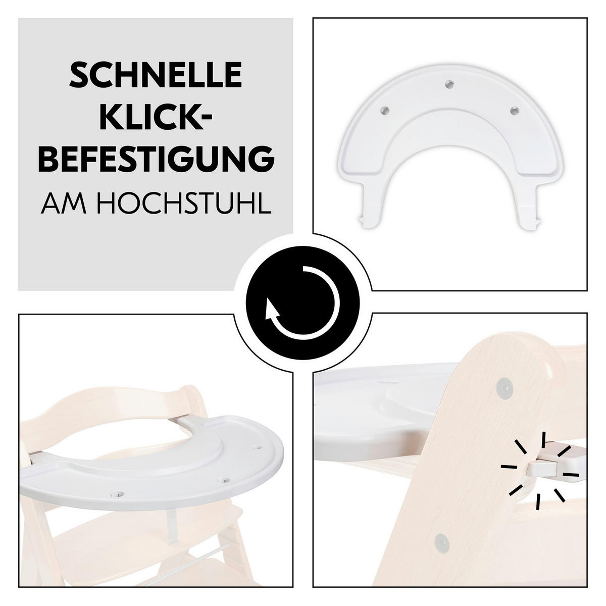 ESS- UND SPIELBRETT Alpha Play Music Set  - Multicolor/Naturfarben, Basics, Holz/Kunststoff (58/43/12,5cm) - Hauck