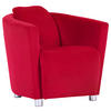 COCKTAILSESSEL Mikrofaser Rot    - Chromfarben/Rot, Design, Holzwerkstoff/Textil (72/72/85cm)