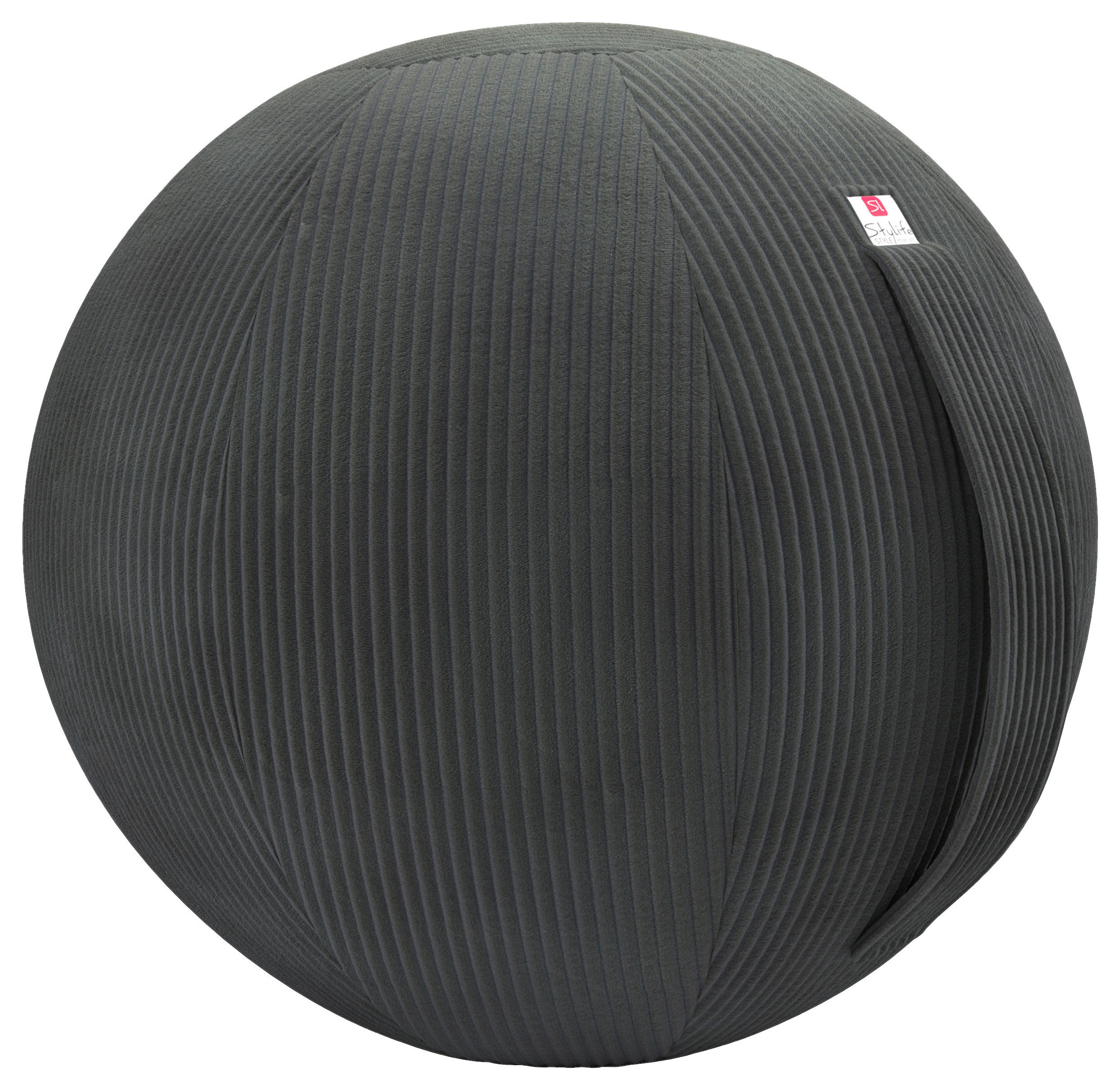 SITZBALL - Dunkelgrau, Design, Textil (65cm) - Stylife