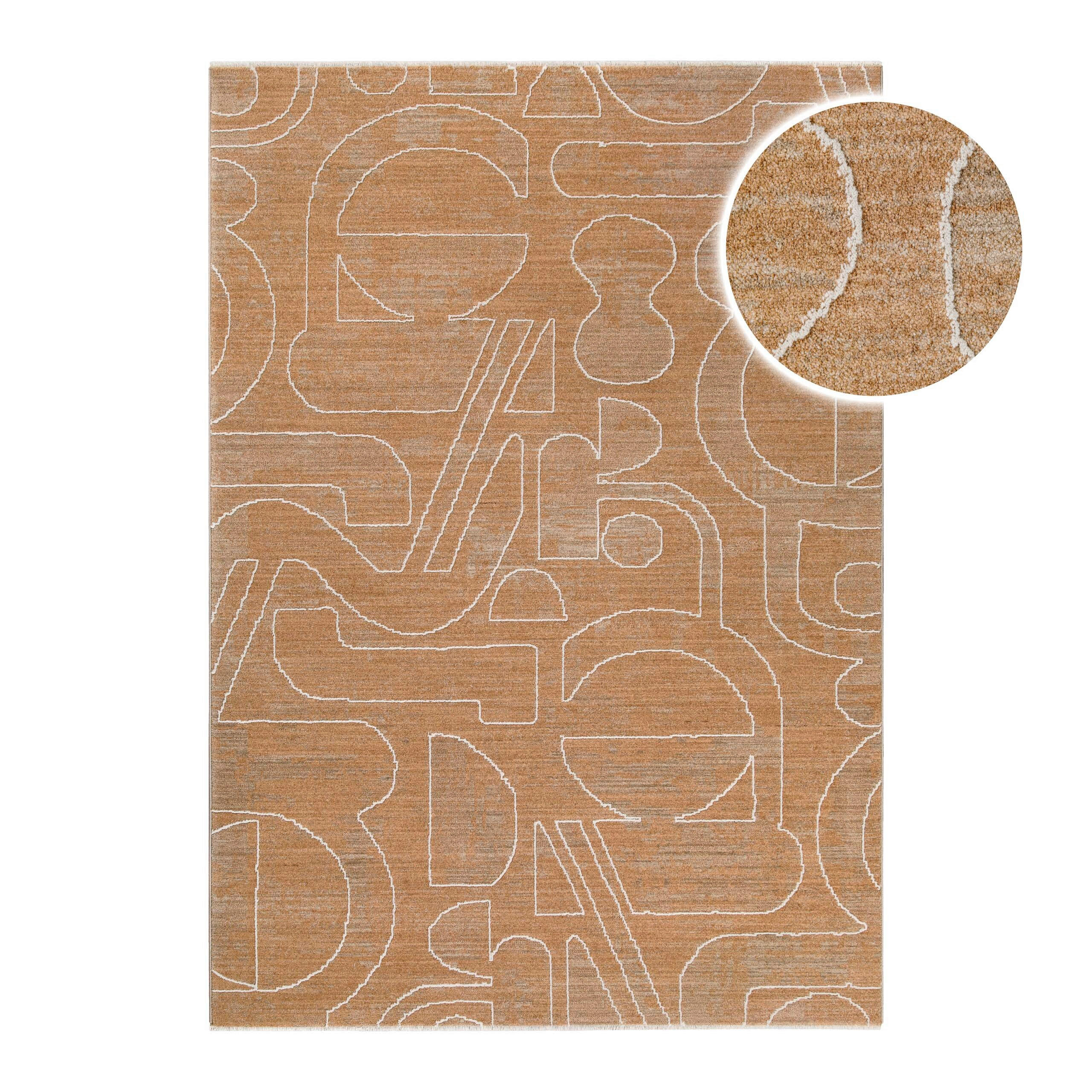 WEBTEPPICH  Wohnzimmer 133/190 cm Esprit Terracotta rechteckig  - Terracotta, Basics, Textil (133/190cm) - Esprit