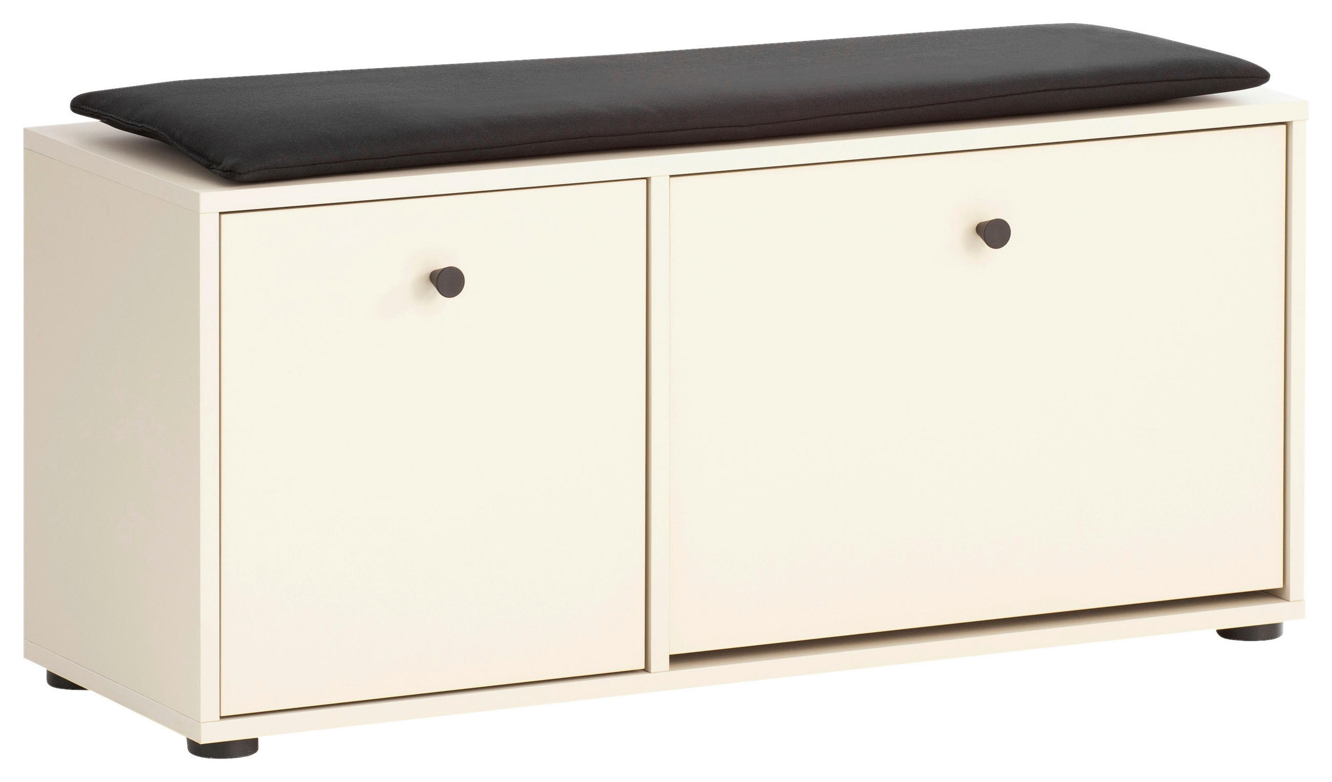 GARDEROBENBANK Beige  - Beige/Schwarz, Design, Kunststoff/Metall (98,4/47,2/33cm) - MID.YOU