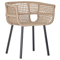 GARTENSESSEL Schwarz, Taupe  - Taupe/Schwarz, MODERN, Kunststoff/Metall (63/75/53cm) - Jan Kurtz