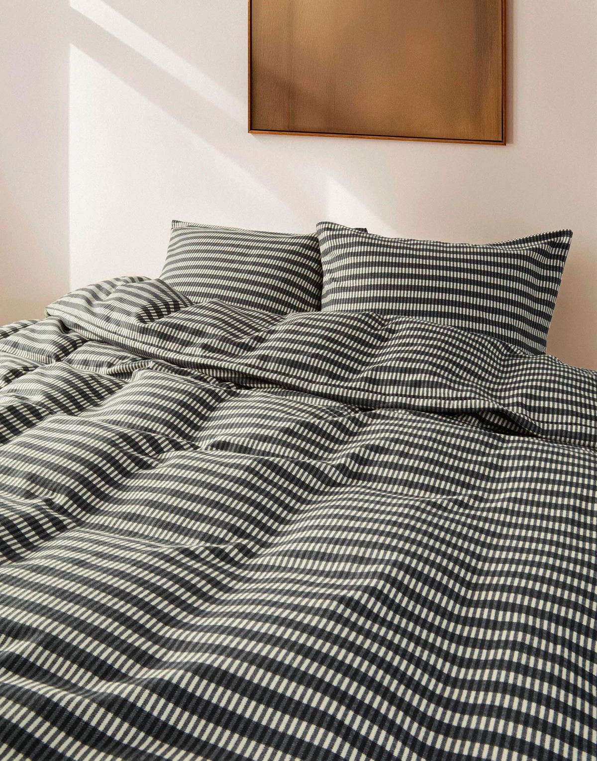 BETTWÄSCHE Olle Flanell 135/200 cm  - Schwarz, KONVENTIONELL, Textil (135/200cm) - Marc O'Polo