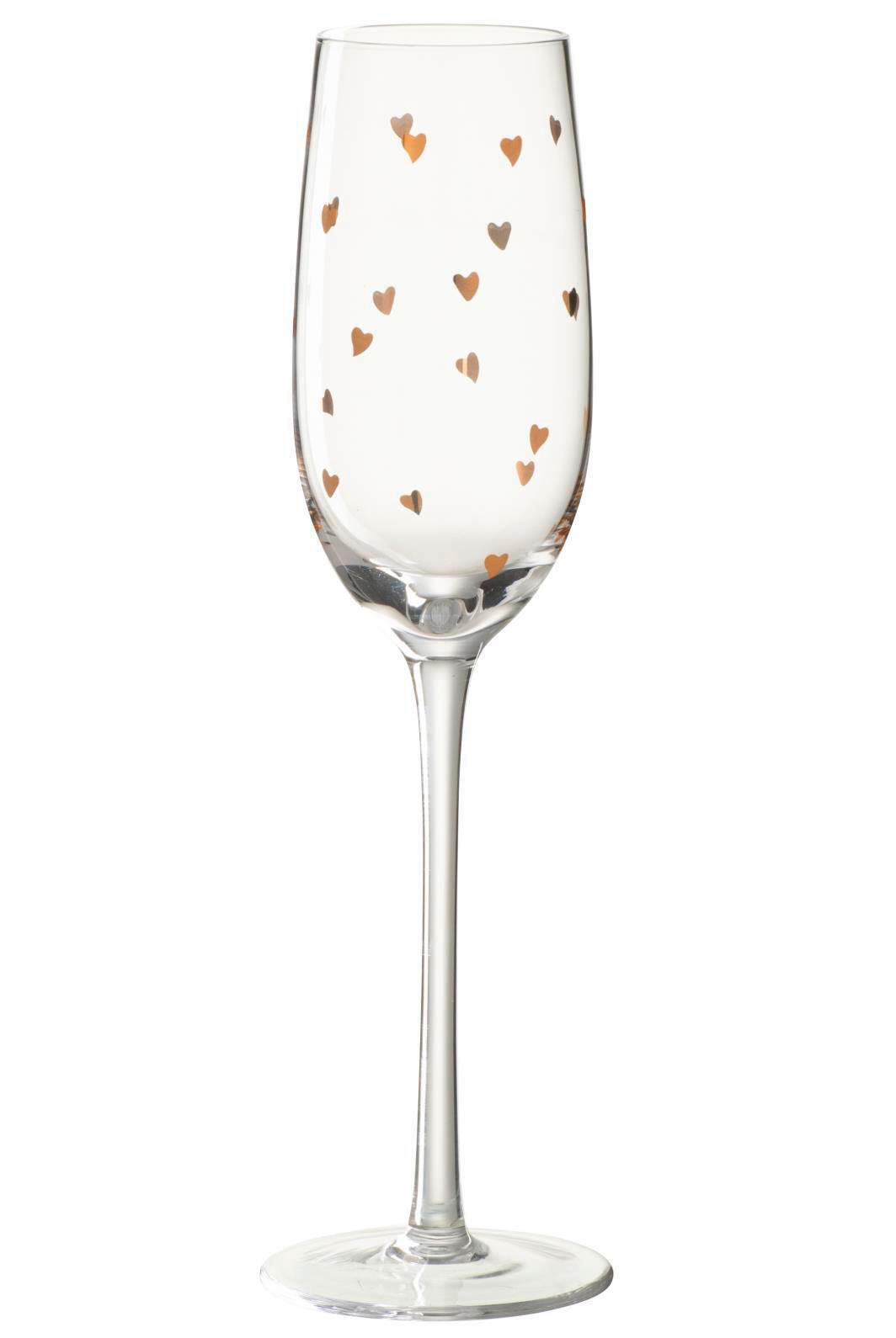 CHAMPAGNERGLAS  - Transparent/Goldfarben, Basics, Glas (7/7/25cm)