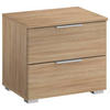NACHTKÄSTCHEN 47/43/42 cm  in Sonoma Eiche  - Alufarben/Sonoma Eiche, Modern, Holzwerkstoff (47/43/42cm) - Rauch Möbel
