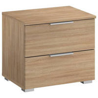 NACHTKÄSTCHEN 47/43/42 cm  in Sonoma Eiche  - Alufarben/Sonoma Eiche, Modern, Holzwerkstoff (47/43/42cm) - Rauch Möbel