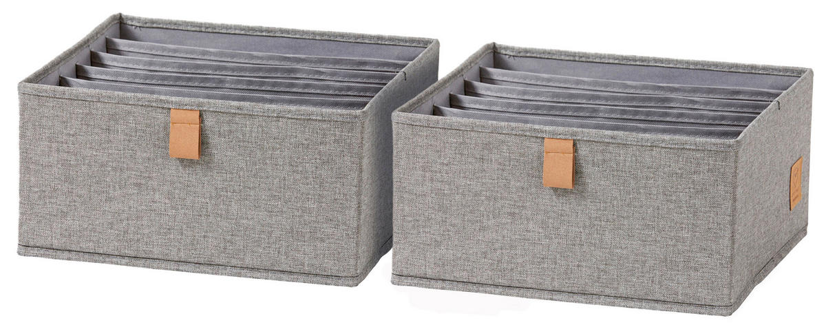 ORGANIZER  - Grau, Basics, Karton/Textil (30/30/15cm) - Store It
