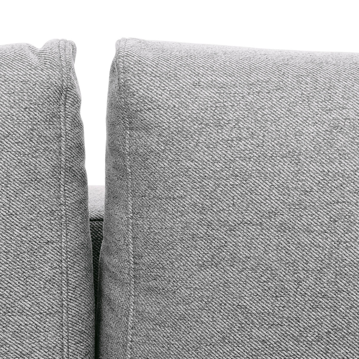 ECKSOFA in Flachgewebe Hellgrau  - Eiche Wotan/Hellgrau, Konventionell, Holz/Textil (255/157cm) - Carryhome