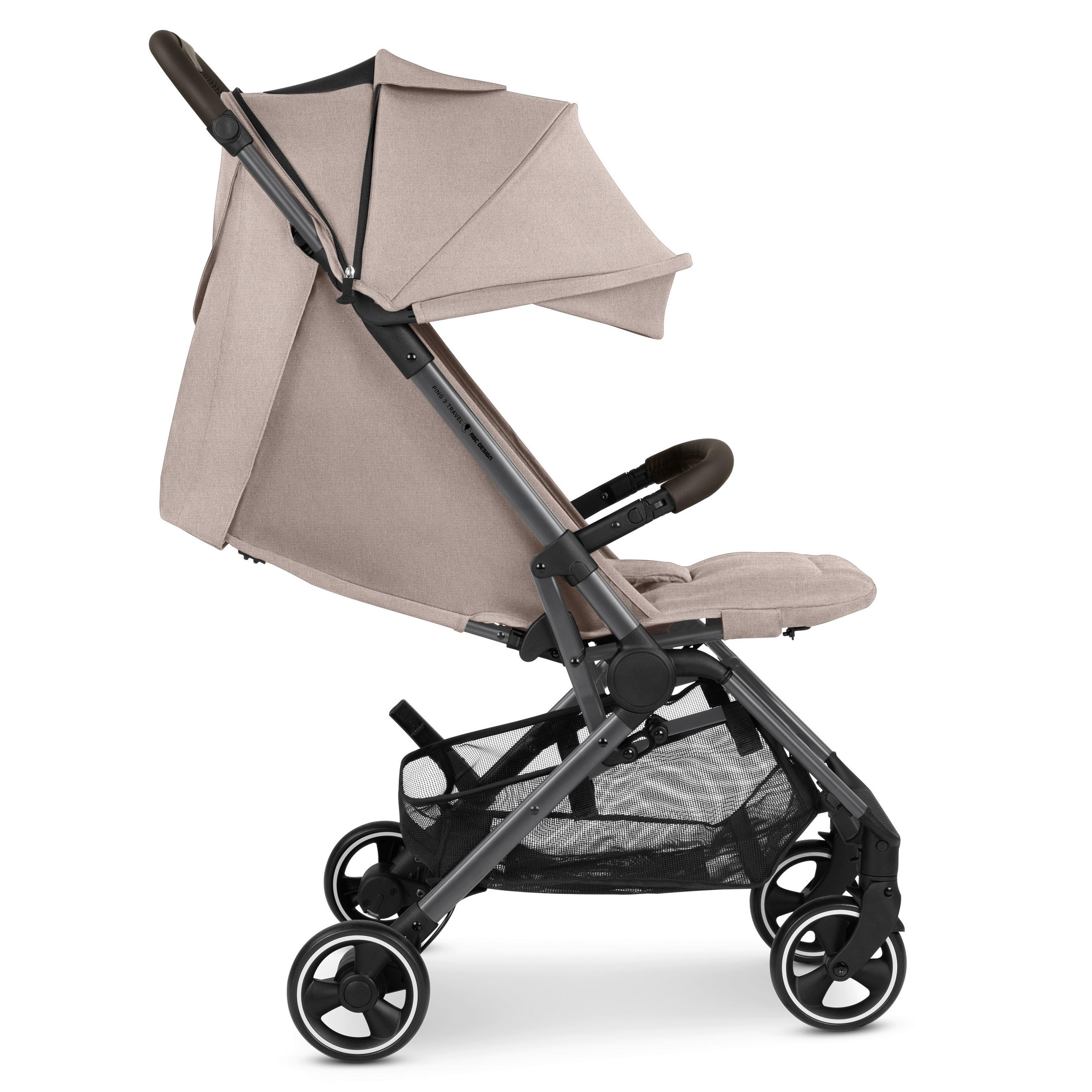 BUGGY Ping 3 Travel  - Beige/Schwarz, Basics, Textil/Metall (51/107/81cm) - ABC Design